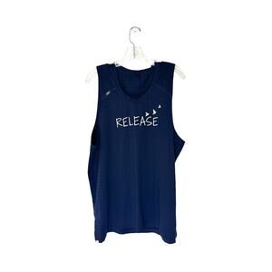 Rhone Blue Release Swift Sleeveless Workout Exercise Activewear Tank Top Size XL